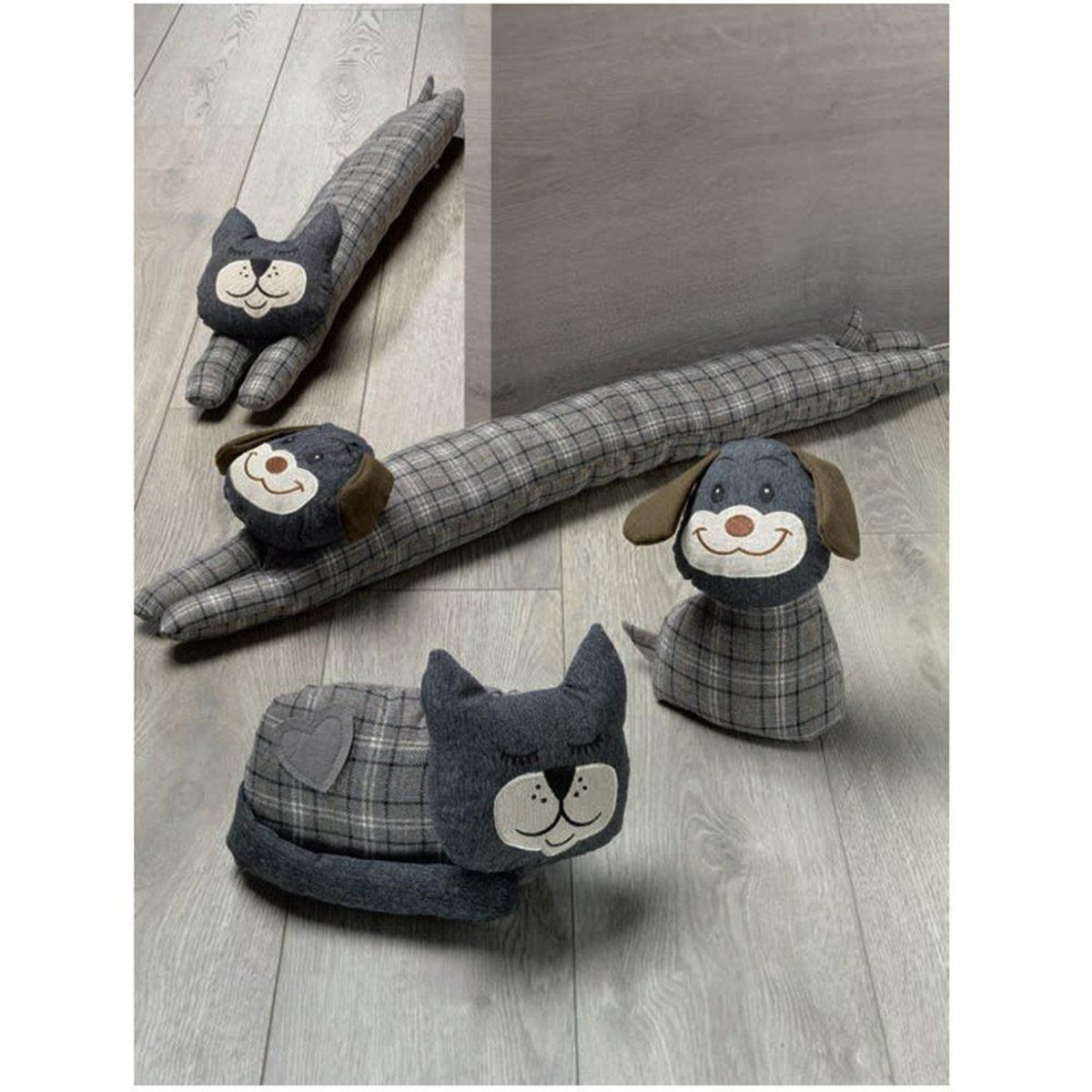 ATELIER DU COTON Bas de porte Scotty gris