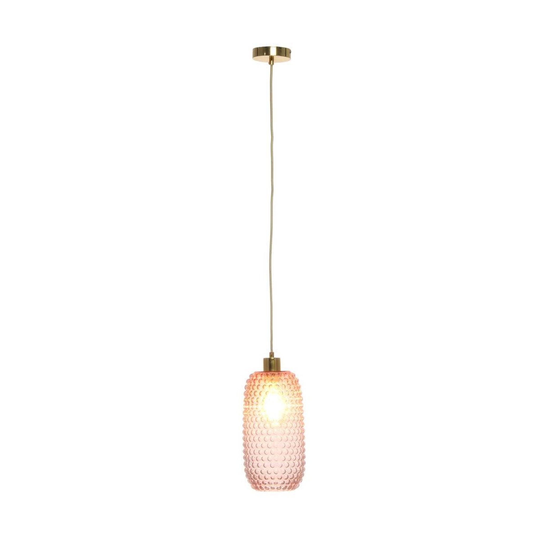 Voir la diapositive 4 : Paris Prix Lampe suspension en verre  irina  34cm rose