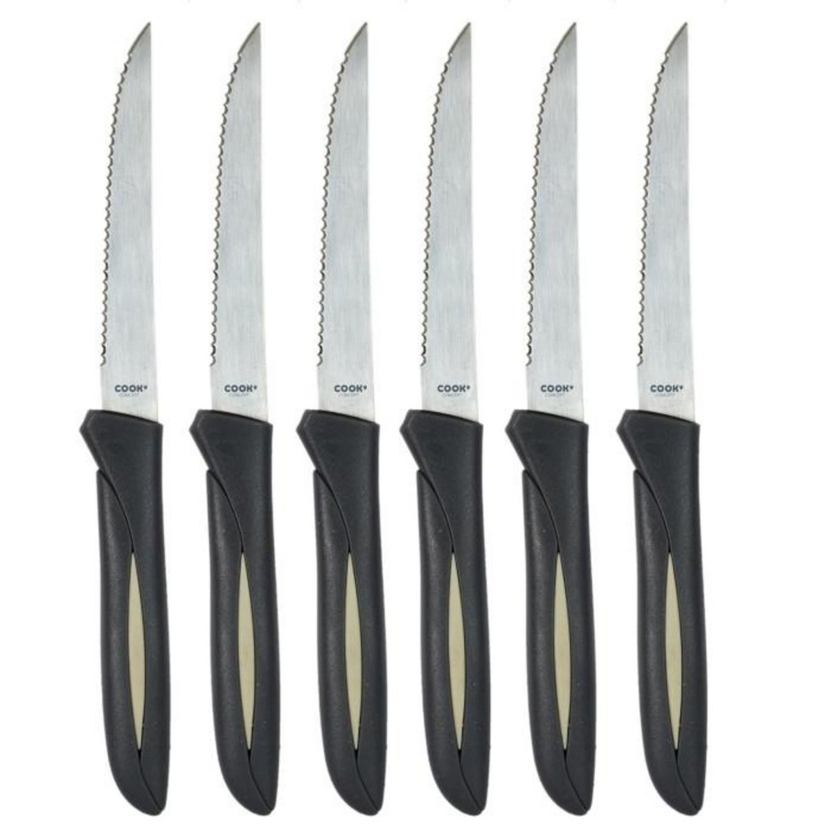 Paris Prix Lot de 6 Couteaux à Steak  Inox  23cm Gris