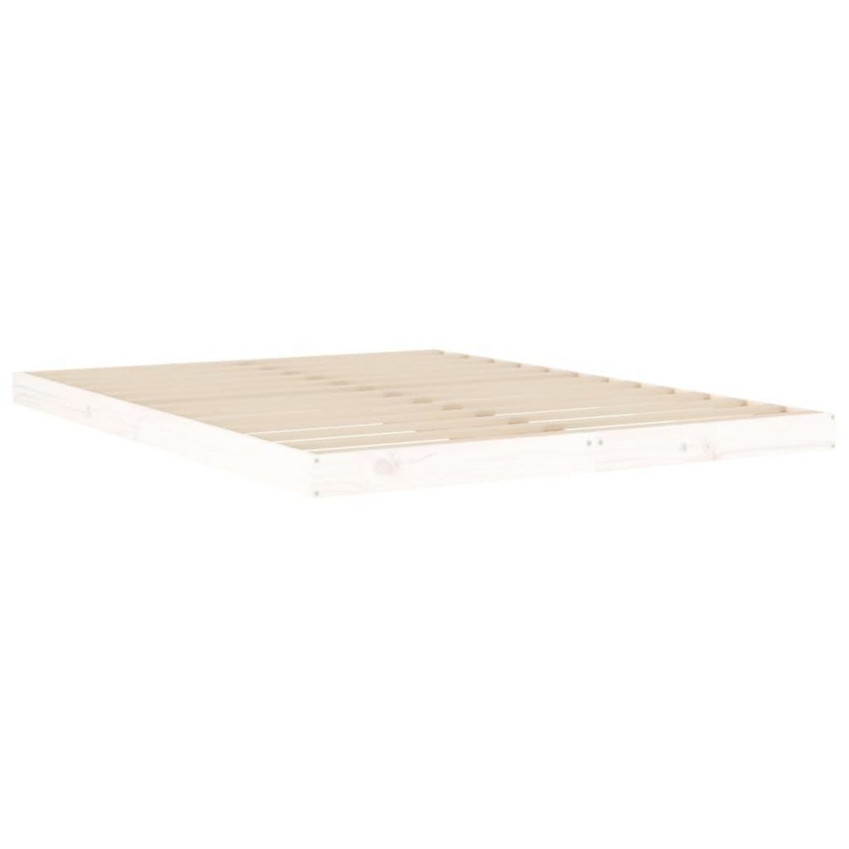 VIDAXL Cadre de lit sans matelas blanc 140x190 cm bois de pin massif
