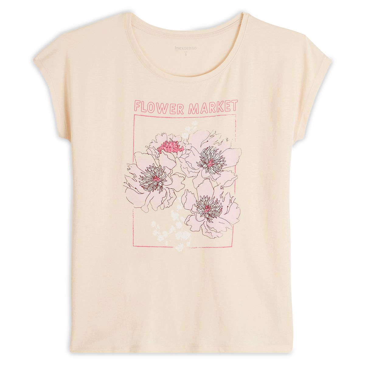 INEXTENSO T-shirt manches courtes à fleurs femme