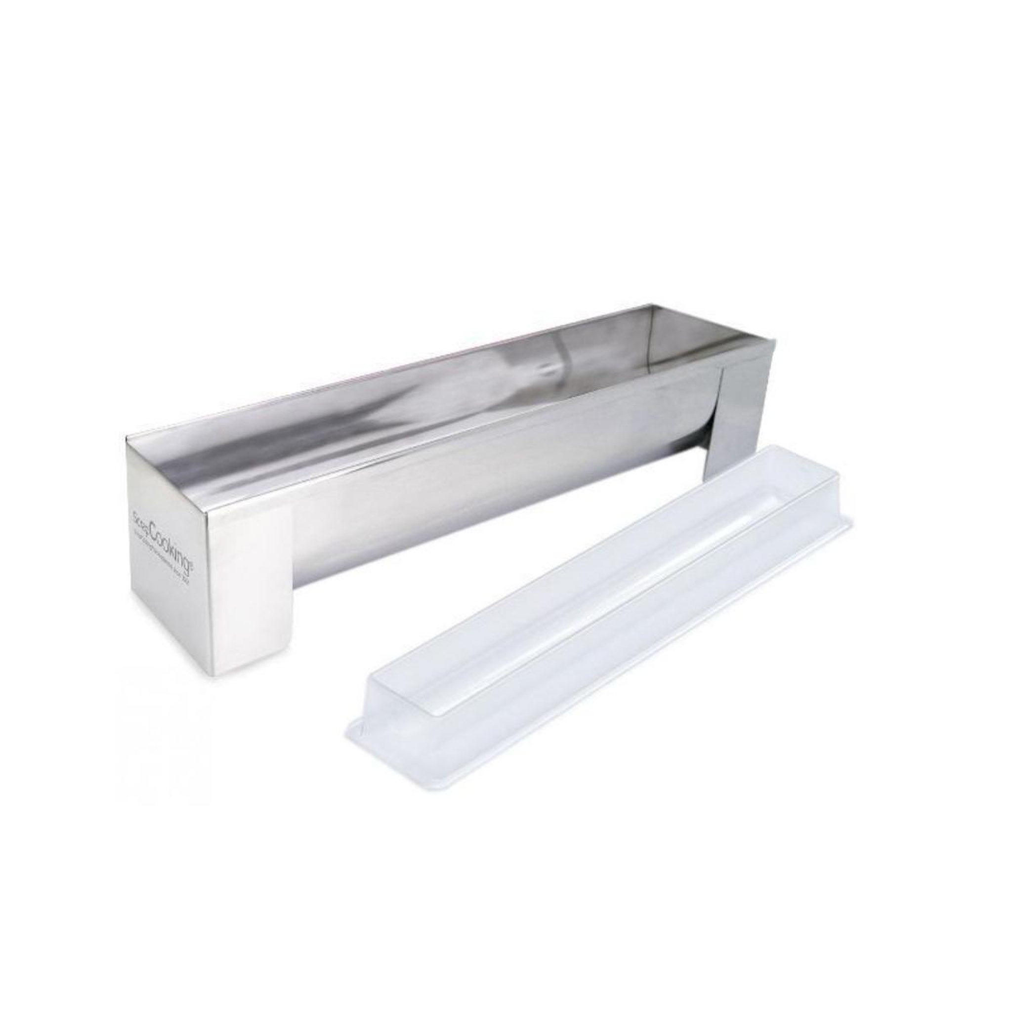 Voir la diapositive 3 : SCRAPCOOKING Moule buche inox 30x8x6.5+insert - 1910