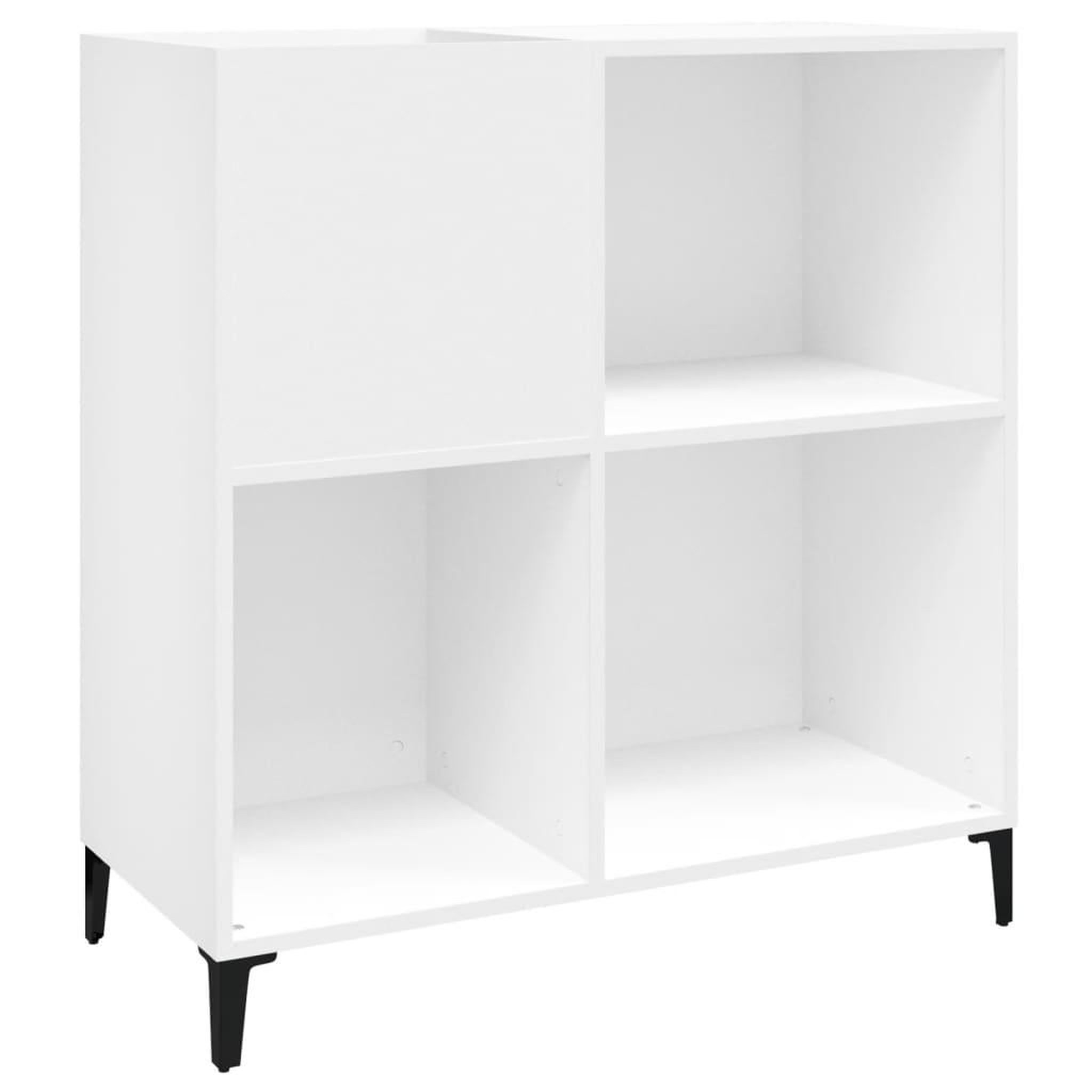 Voir la diapositive 2 : VIDAXL Armoire a disques blanc 84,5x38x89 cm bois d'ingenierie