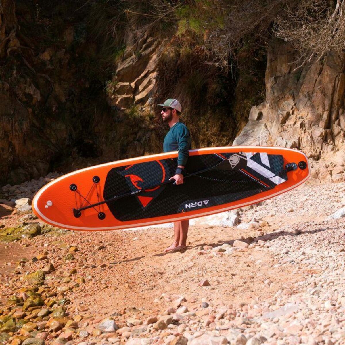 ADRENALIN Paddle Gonflable CRUISER 10'2 30'' 5'' (310x76x12,7cm) avec Pompe, Pagaie, Leash et Sac de transport
