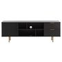 Voir la diapositive 3 : BEST MOBILIER Monica - meuble tv - noir - 150 cm