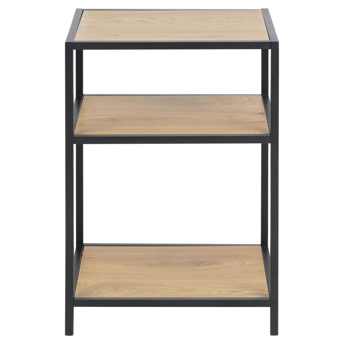 TOILINUX Table de chevet ou d'appoint 2 étagères en MDF et métal