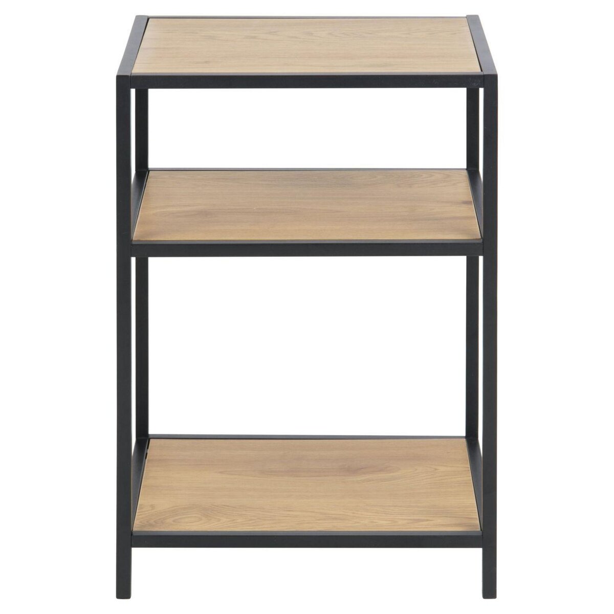 TOILINUX Table de chevet ou d'appoint 2 étagères en MDF et métal