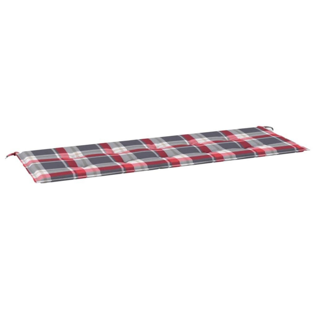 VIDAXL Coussin de banc de jardin motif a carreaux rouges 150x50x3 cm