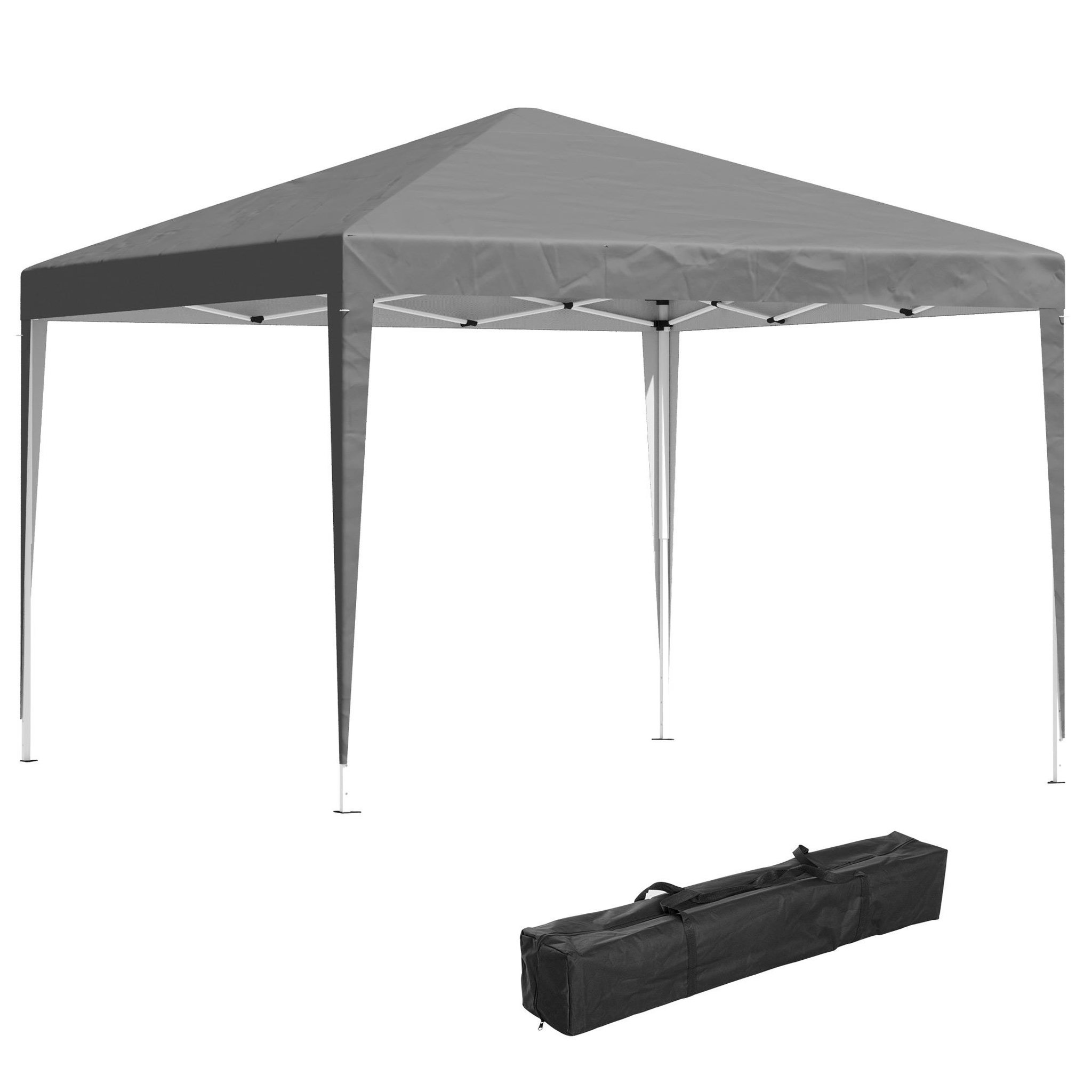 Voir la diapositive 1 : OUTSUNNY Tonnelle barnum de jardin pliant anti-UV + sac de transport acier Oxford 3 x 3 x 2,55 m gris