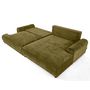 Voir la diapositive 2 : LISA DESIGN Nelly - canapé d'angle droit 4 places convertible avec coffre en velours texturé