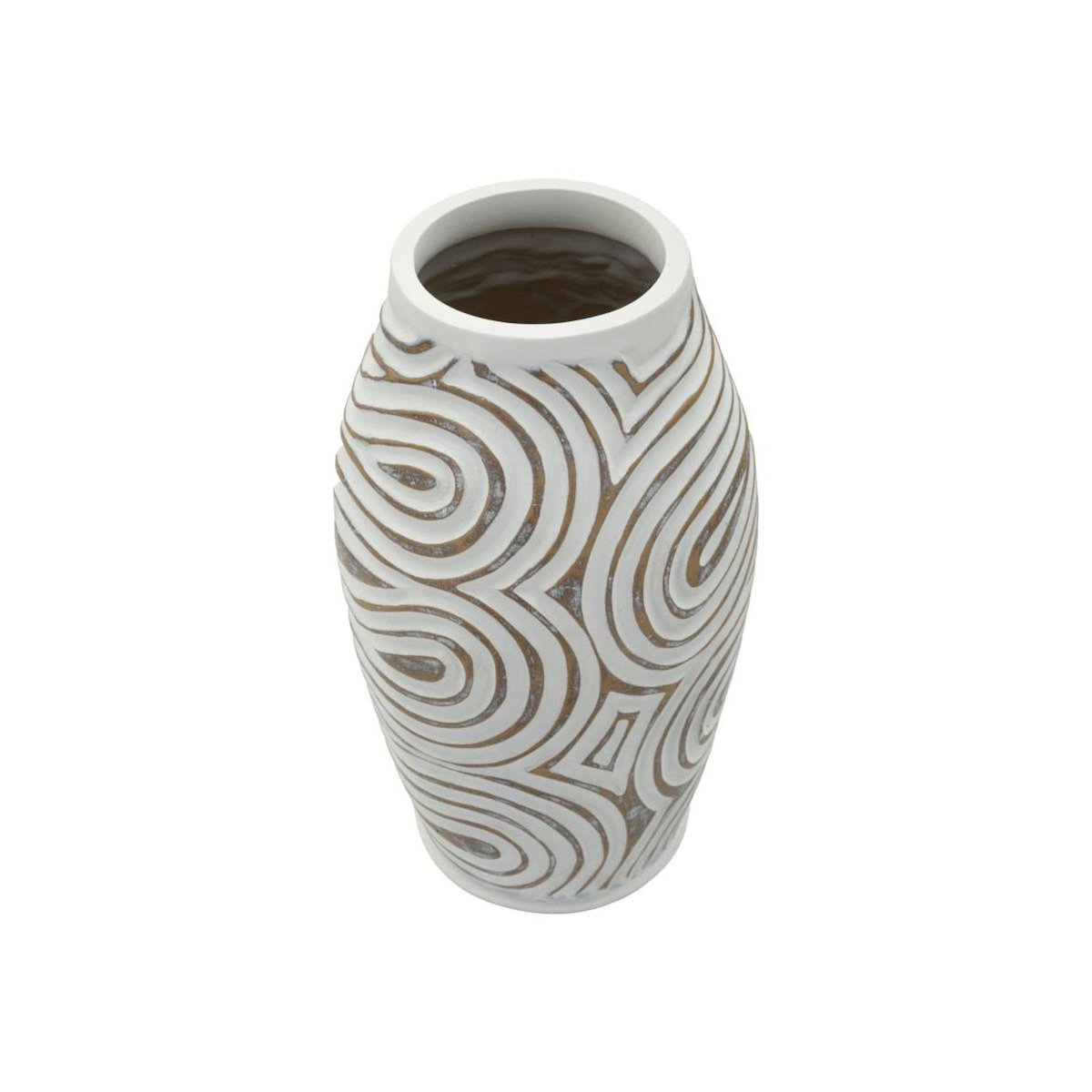 Paris Prix Vase Design en Résine  Oblix  35cm Blanc