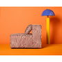 Voir la diapositive 2 : LISA DESIGN Arty - module d'assise sans accoudoirs zèbre en velours