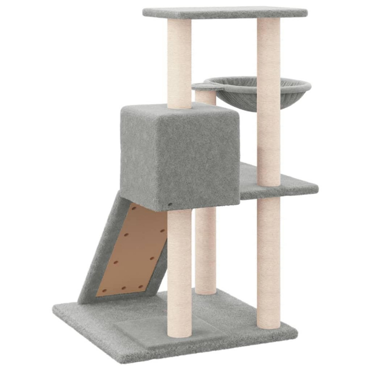 VIDAXL Arbre a chat avec griffoirs en sisal Gris clair 82 cm