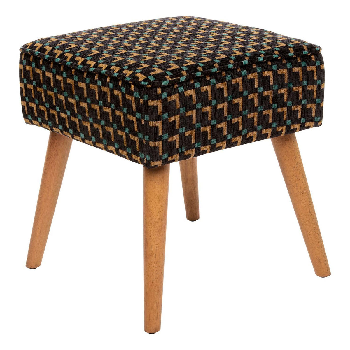 ATMOSPHERA Tabouret d'appoint en tissu jacquard CHIARA