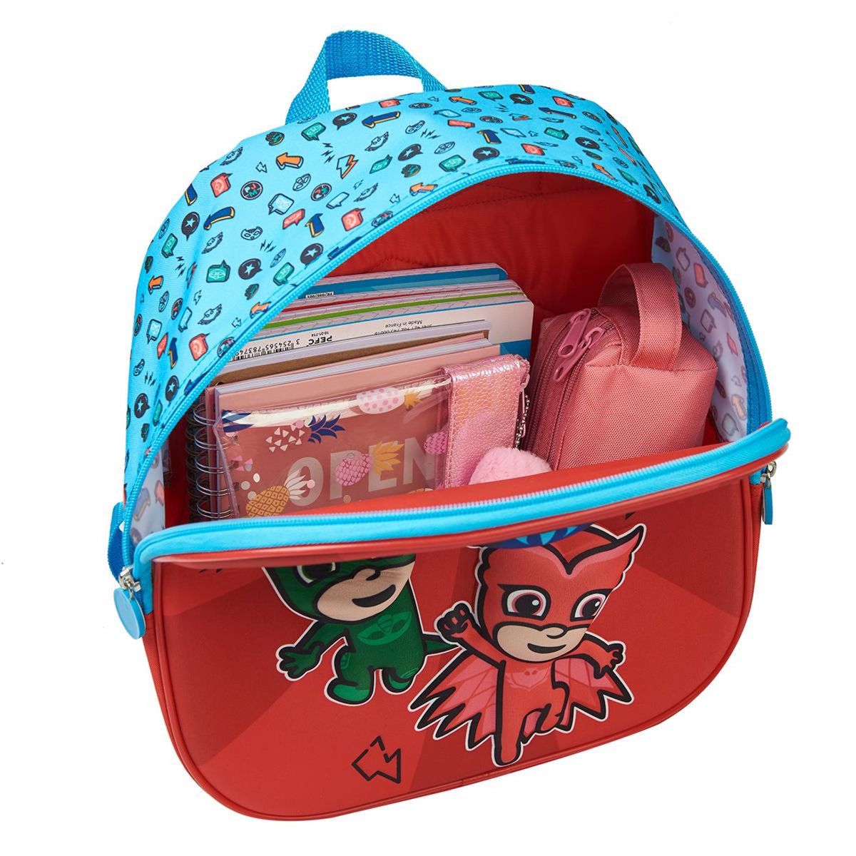 Sac maternelle rouge 3D Pyjamask