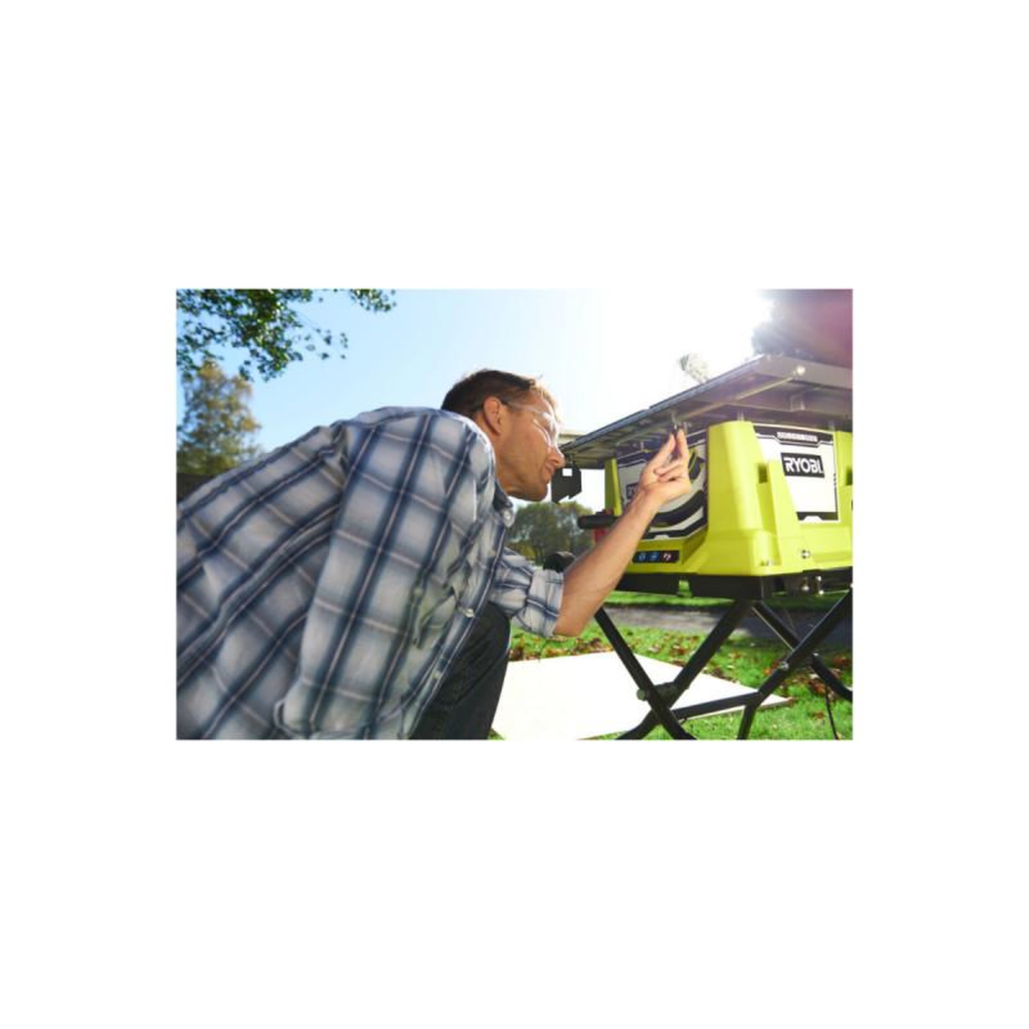 Voir la diapositive 2 : Ryobi Scie sur table électrique RYOBI 1800W 254mm - piètement rétractable - RTS1800S-G