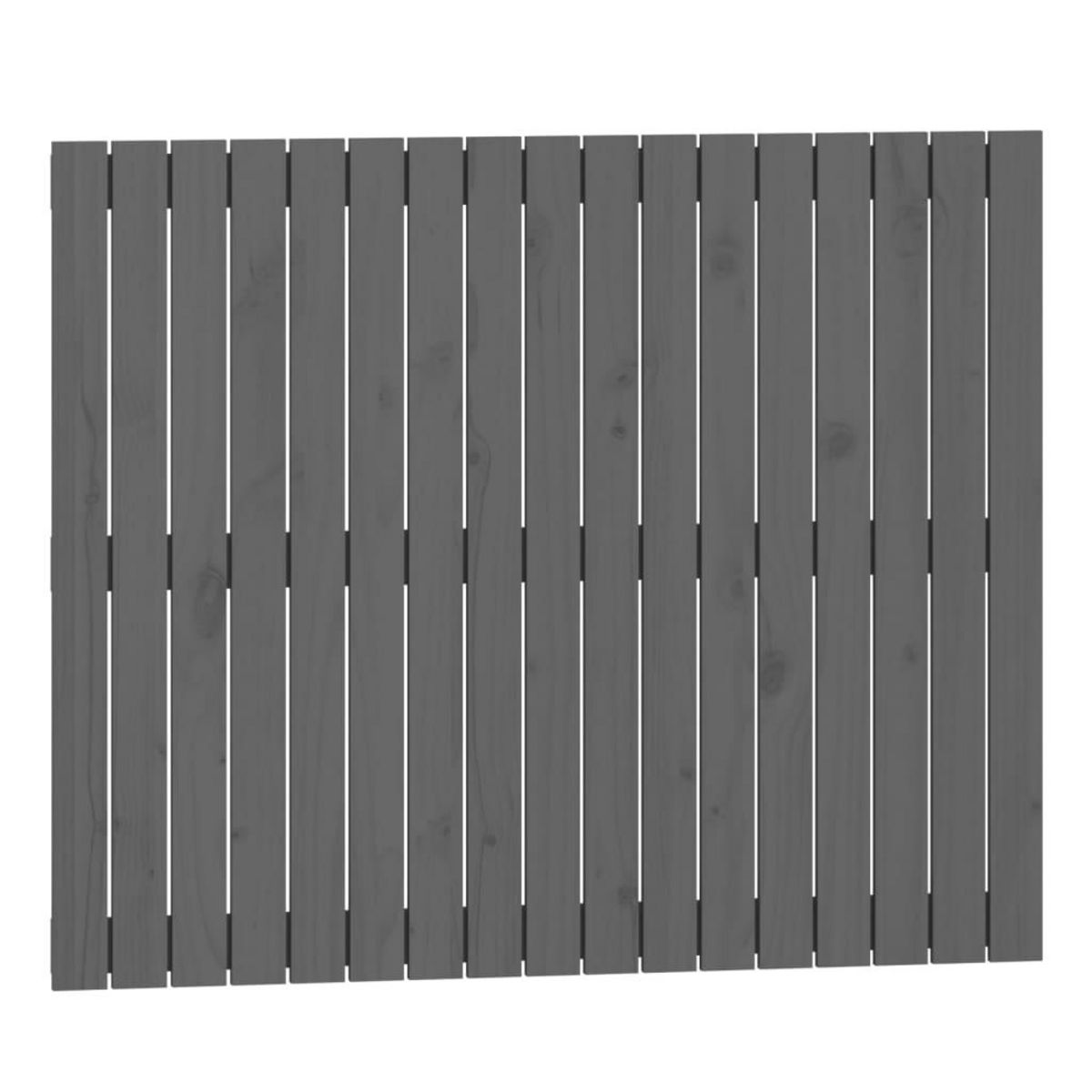 VIDAXL Tete de lit murale Gris 108x3x90 cm Bois massif de pin