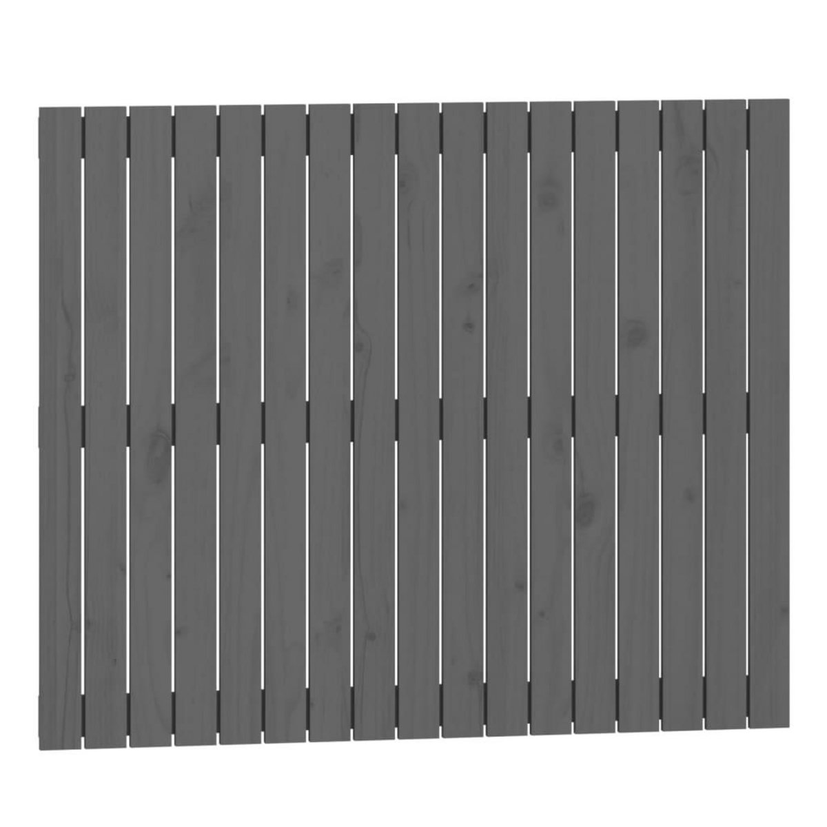 VIDAXL Tete de lit murale Gris 108x3x90 cm Bois massif de pin