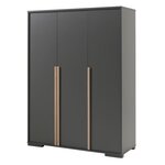 Paris Prix Armoire 3 Portes  London  195cm Gris Anthracite