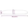 Voir la diapositive 6 : VIDAXL Dessus de table 60x30x2,5 cm bois de pin massif ovale