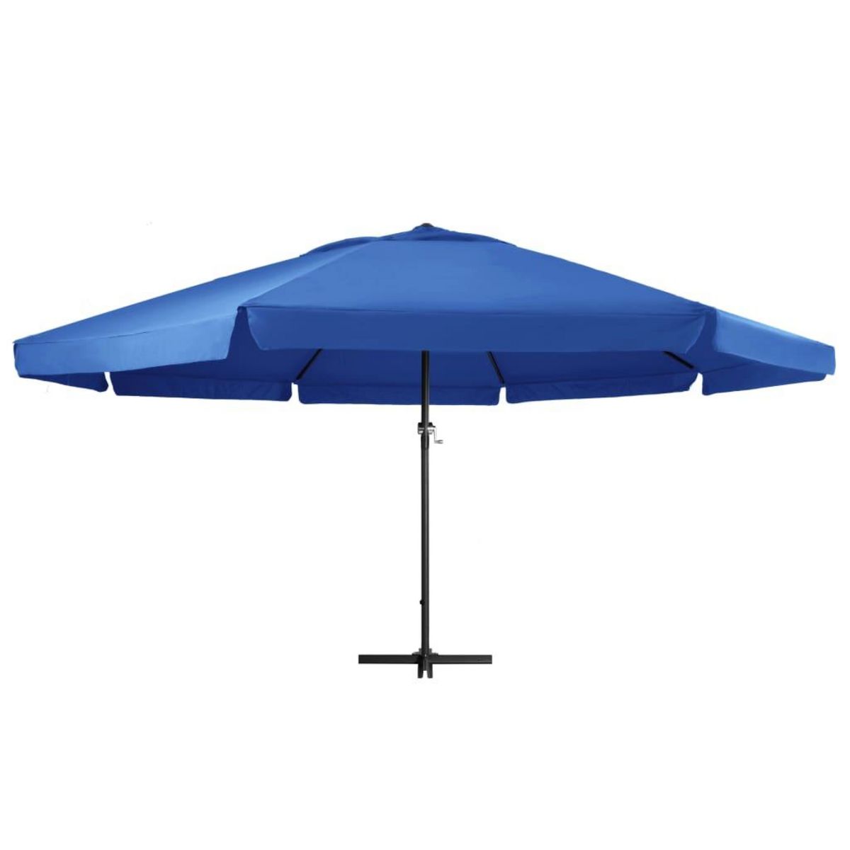 VIDAXL Parasol de jardin avec mat en aluminium 500 cm bleu azure
