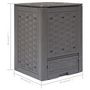 Voir la diapositive 6 : VIDAXL Composteurs de jardin 2 pcs 60x60x83 cm 600 L Plastique rotin