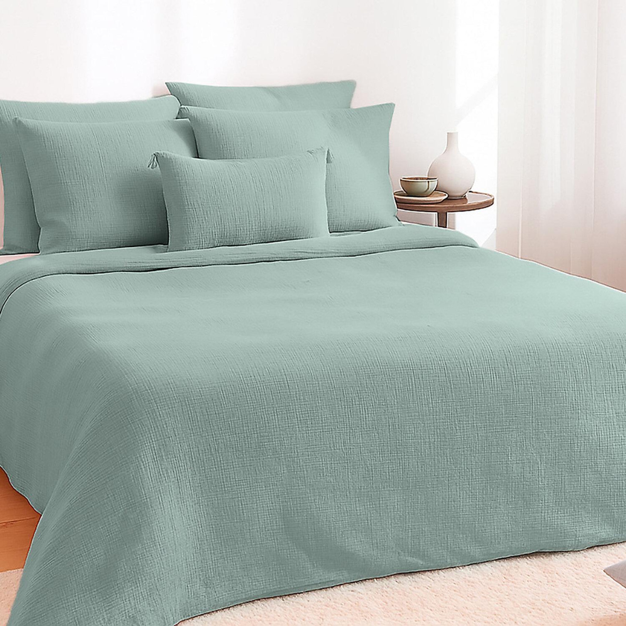 Voir la diapositive 2 : Home collection Parure housse de couette 100% gaze de coton