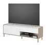 Voir la diapositive 4 : PARISOT Meuble TV - MORPHOS - Décor blanc / Chene - 150 x 47,3 x 40 cm - PARISOT