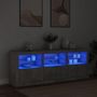 Voir la diapositive 3 : VIDAXL Buffet avec lumieres LED gris beton 181,5x37x67 cm