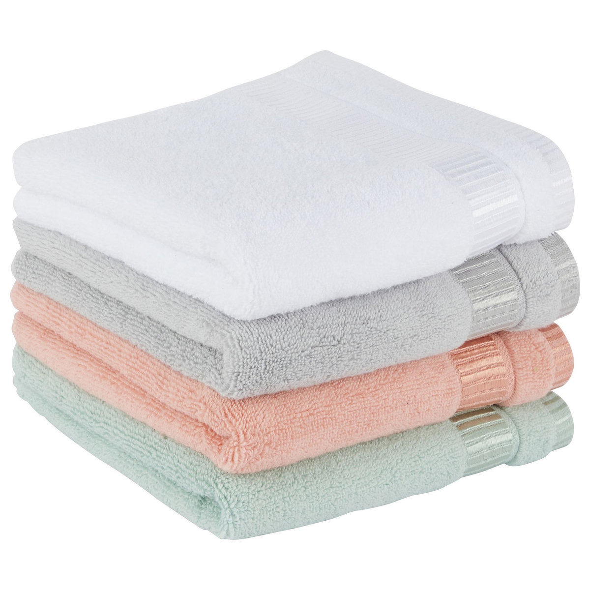 ACTUEL Serviette de toilette unie en coton qualité Zéro twist 450g/m² 