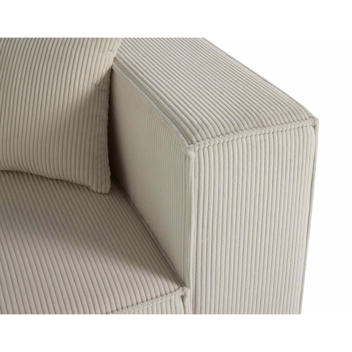 LISA DESIGN Arty - module d'assise d'angle réversible - en velours côtelé