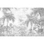 Voir la diapositive 3 : HABITABLE Lot de 2 sets de table motifs jungle SAGE - 28 x 43 cm - Gris et blanc
