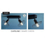 Voir la diapositive 4 : OSTARIA Rampe 2 spots orientables Capeline noir