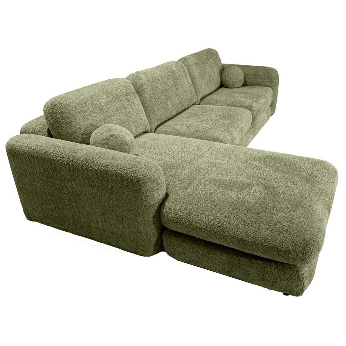 LISA DESIGN Rachel - canapé d'angle gauche 4 places en tissu bouclette