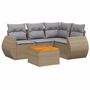 Voir la diapositive 2 : VIDAXL Salon de jardin avec coussins 5 pcs beige resine tressee