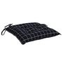 Voir la diapositive 5 : VIDAXL Coussins de chaise lot de 4 carreaux noir 40x40x7 cm tissu