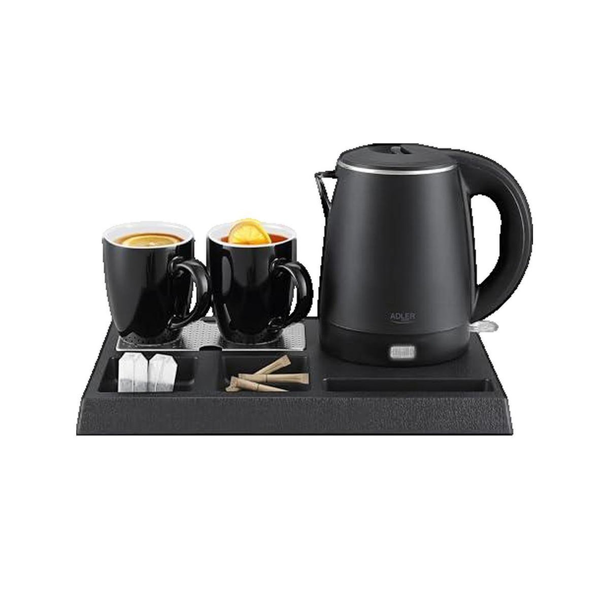 ADLER Ensemble Théière et Bouilloire électrique Adler Europe 1 litre avec arrêt automatique et protection contre la surchauffe