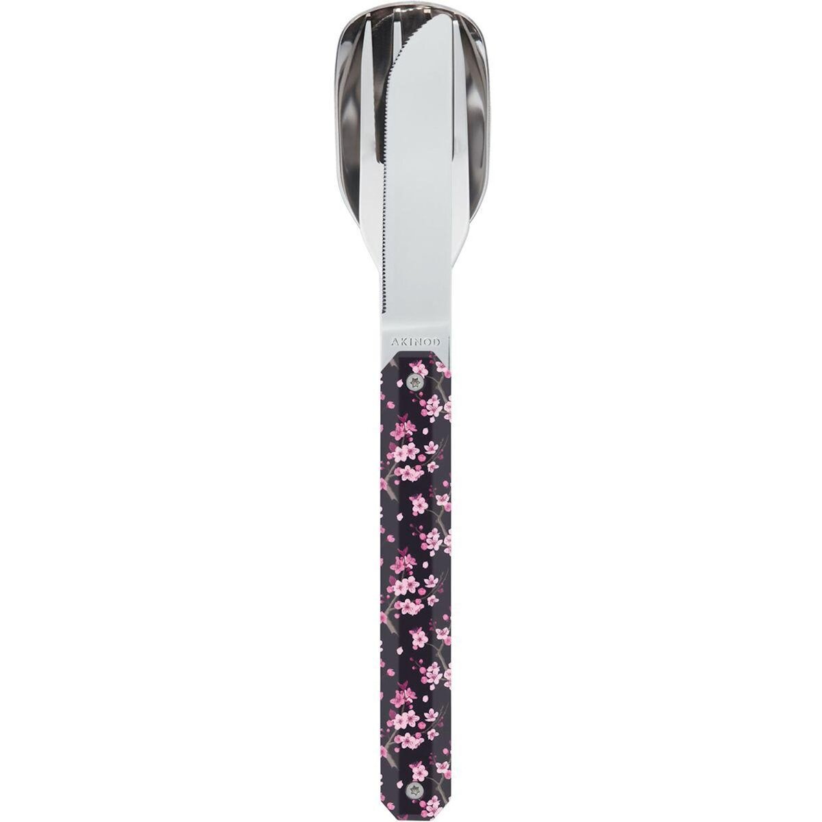 AKINOD Couverts 3 couverts droit 12H34 Fleurs de cerisie
