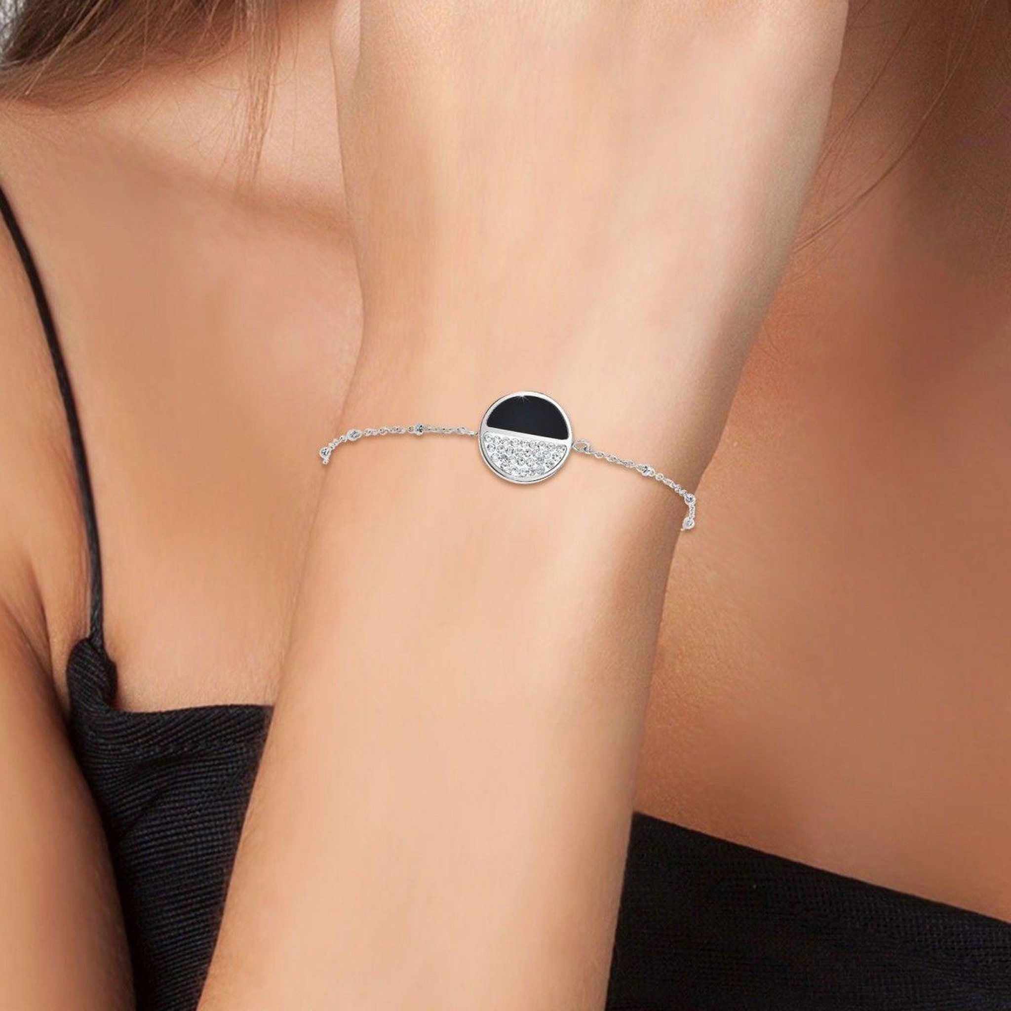 Voir la diapositive 2 : SC CRYSTAL Bracelet en acier inoxydable par SC Crystal