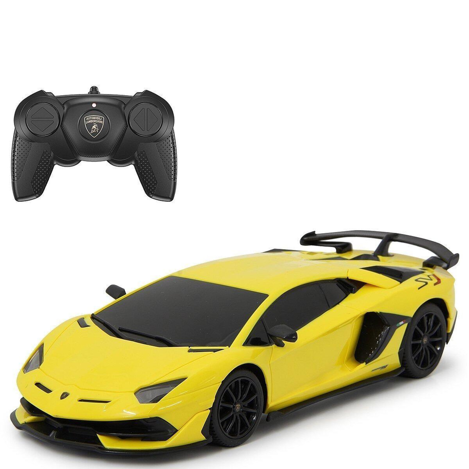 Voiture télécommandée lamborghini aventador svj 1:24 jaune 2,4ghz