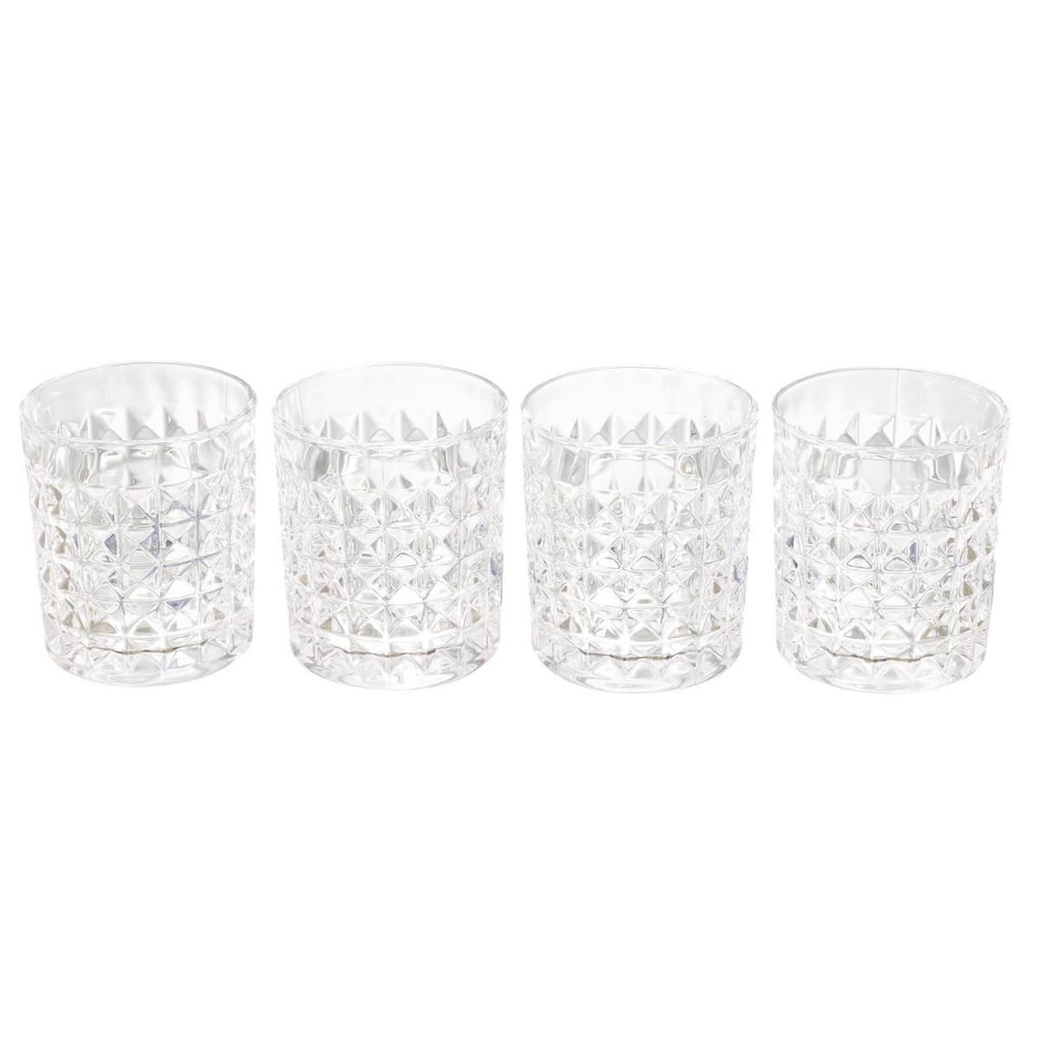 The Home Deco Factory Lot de 4 verres à whisky design  coffret  9cm noir