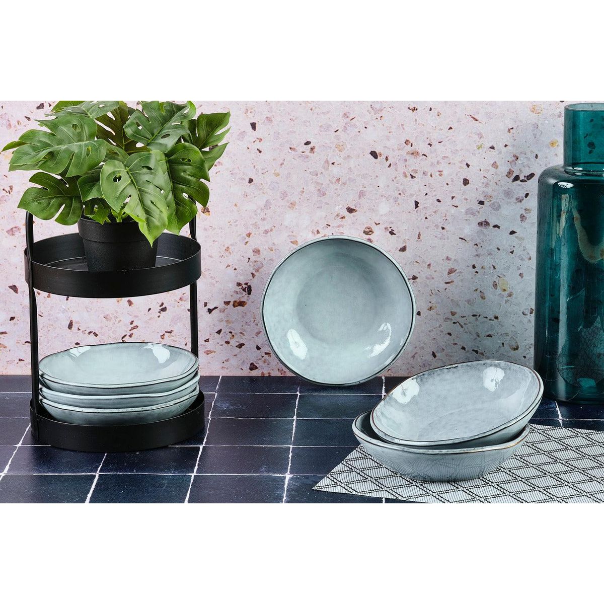 BJORN Bol CLOUD Ø19cm - 6 pièces - Gris orage