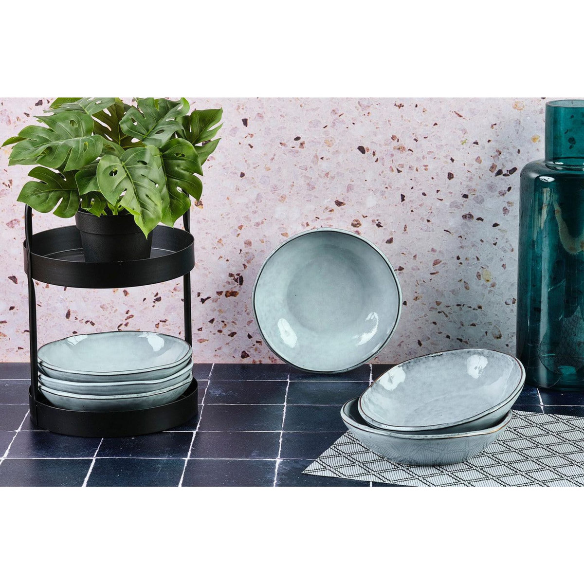 BJORN Bol CLOUD Ø19cm - 6 pièces - Gris orage