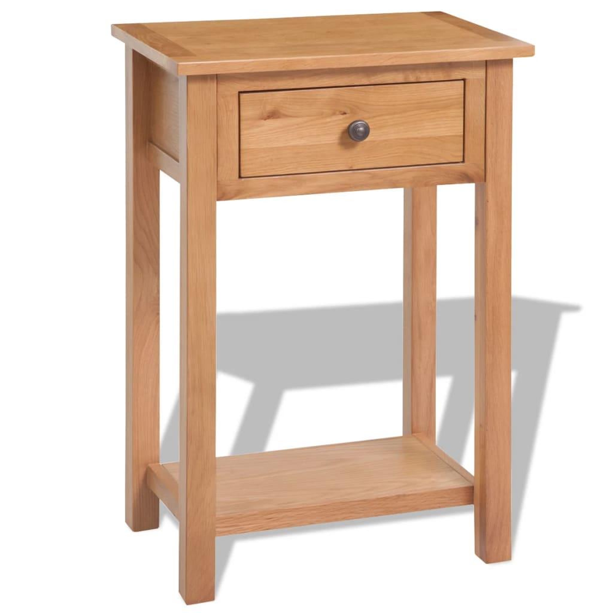 VIDAXL Table console 50 x 32 x 75 cm bois de chene massif