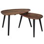 Voir la diapositive 1 : The Home Deco Factory Lot de 2 tables gigognes en acacia VISBY - Marron et noir