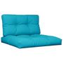 Voir la diapositive 2 : VIDAXL Coussins de palette lot de 2 turquoise tissu