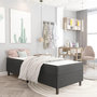 Voir la diapositive 2 : VIDAXL Sommier a lattes de lit Gris fonce Tissu 100x200 cm