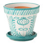 Voir la diapositive 1 : Paris Prix Pot Avec Soucoupe en Céramique  Granada  27cm Bleu Aqua
