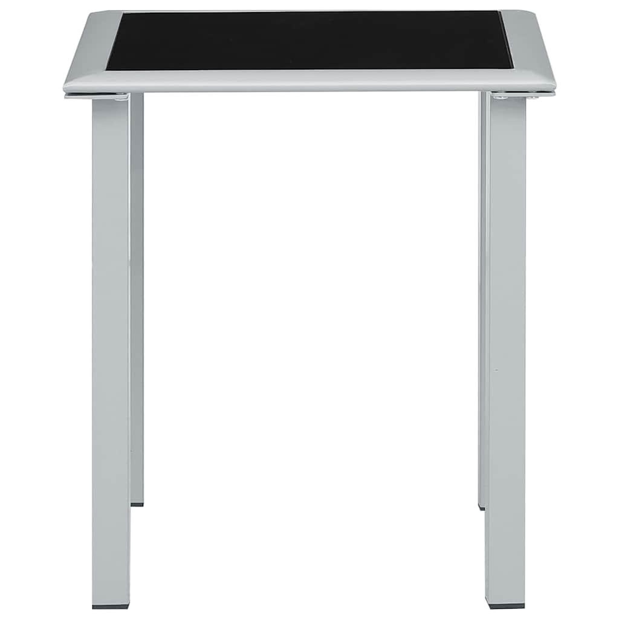 Voir la diapositive 2 : VIDAXL Table de jardin noir et argente 41x41x45 cm acier et verre