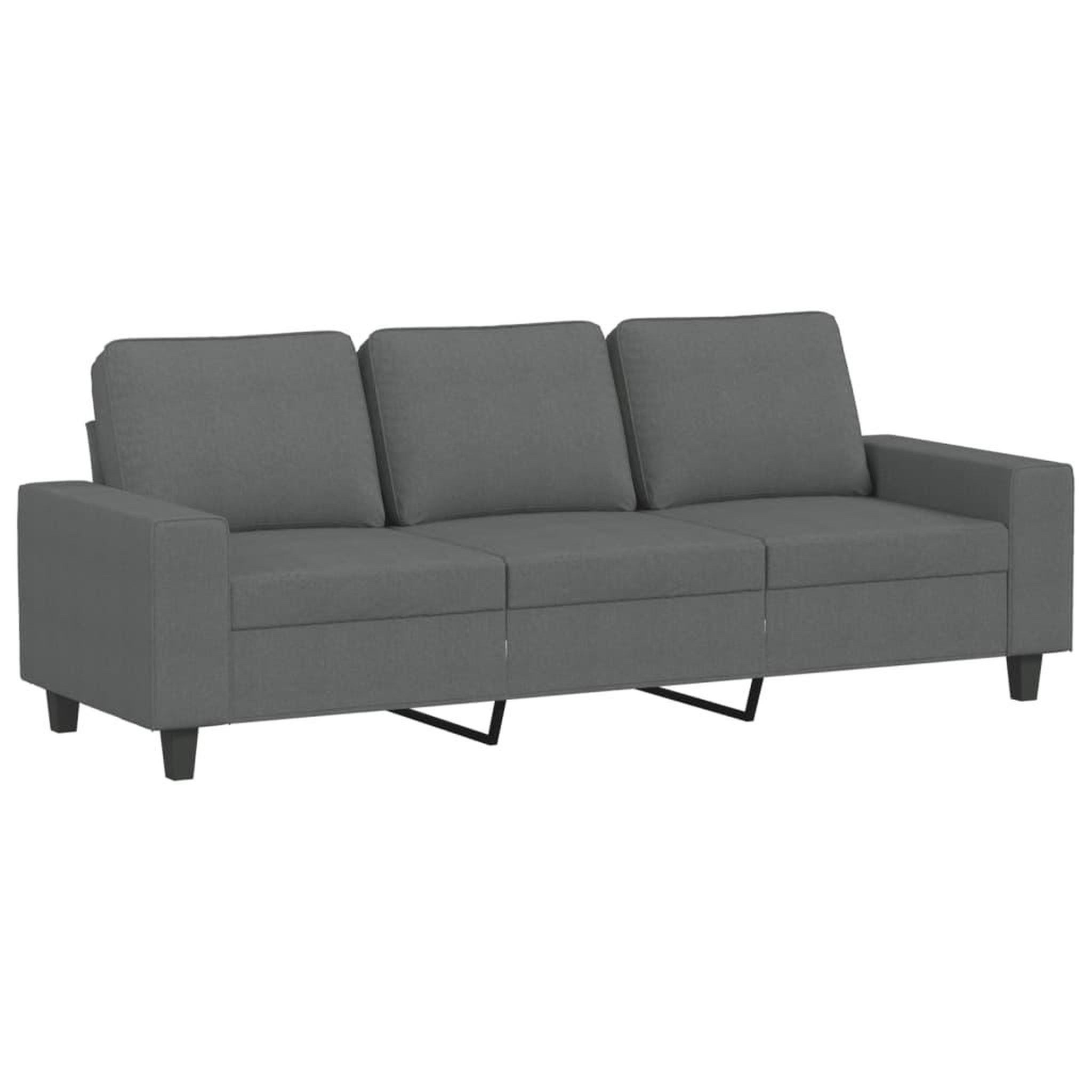 Voir la diapositive 5 : VIDAXL Ensemble de canapes 3 pcs gris fonce tissu